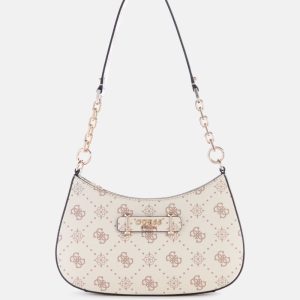 کیف دوشی زنانه GUESS مدل Carrie Quattro G Vino Wash