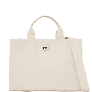 کیف توت زنانه Karl Lagerfeld مدل Medium Ikon Choupette Square Beige