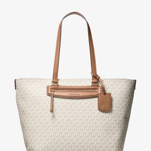 کیف توت زنانه Michael Kors مدل Jet Set Travel Extra-Large Signature Logo