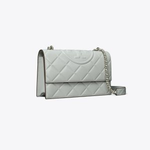 کیف دوشی زنانه Tory Burch مدل Small Fleming in gray, size OS gray