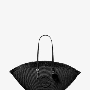 کیف توت زنانه Michael Kors مدل Isa Large Hand-Crocheted Fan